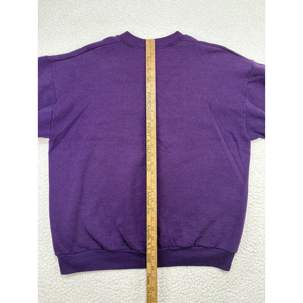 Vintage Bugs Bunny Looney Tunes Sweatshirt Purple Womens XL Embroidered Warner‎ - Picture 9 of 9